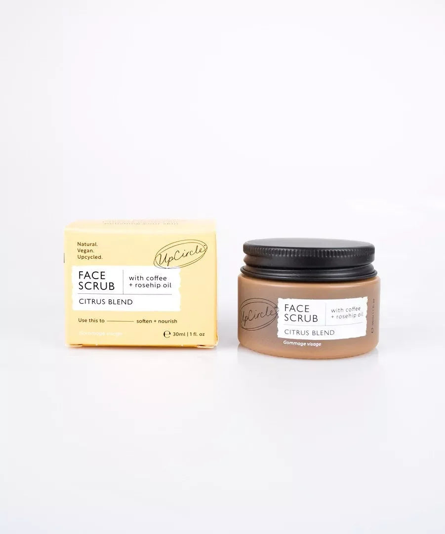 Zero Waste Face Scrub [Citrus blend] with Coffee + Rosehip Oil - Travel Size - D'Sare