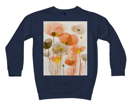 Poppy Echoes Golden Peach Escape  Kids Sweatshirt - D'Sare