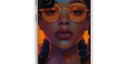 Solar Flare Radiant Soul Beautiful Black Girl Eco Phone Case by Prodigi