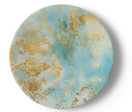 China Plates- Light Blue and Gold