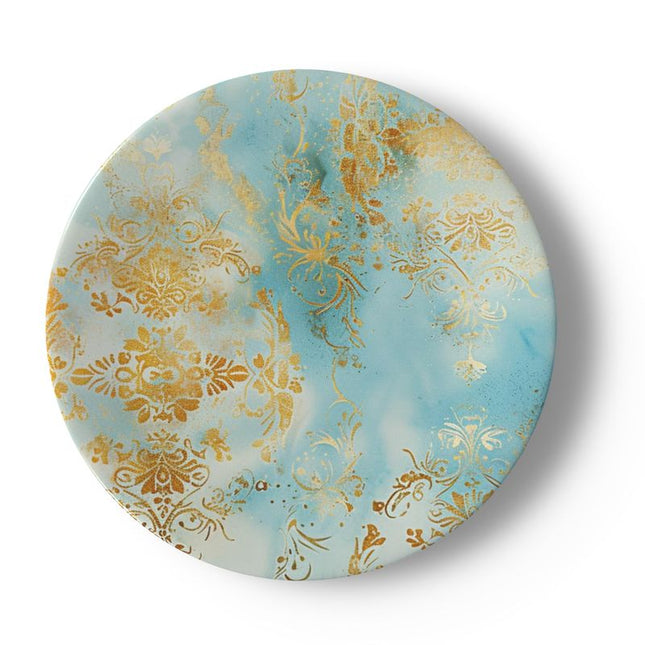 China Plates- Light Blue and Gold