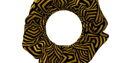 Obsidian Gold and Black Geometric Luxe Scrunchie Pack by Contrado