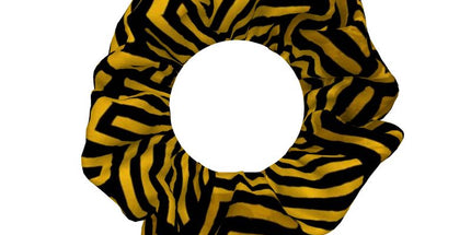 Obsidian Gold and Black Geometric Luxe Scrunchie Pack by Contrado