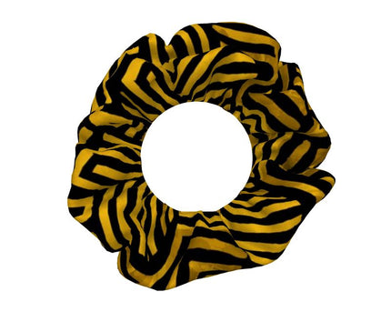 Obsidian Gold and Black Geometric Luxe Scrunchie Pack