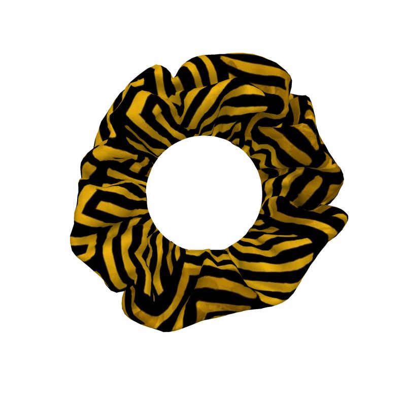 Obsidian Gold and Black Geometric Luxe Scrunchie Pack