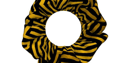 Obsidian Gold and Black Geometric Luxe Scrunchie Pack by Contrado