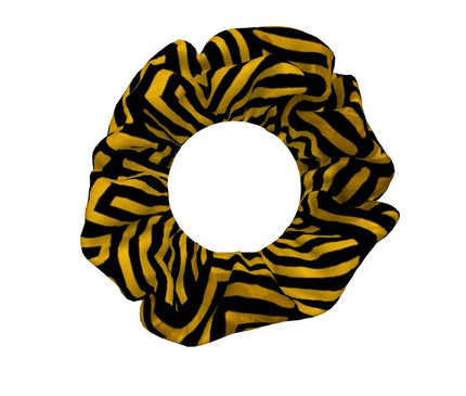 Obsidian Gold and Black Geometric Luxe Scrunchie Pack