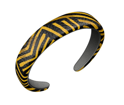 Obsidian Gold and Black Geometric Luxe Headband