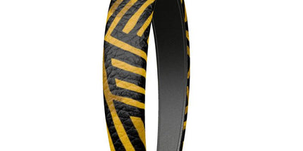 Obsidian Gold and Black Geometric Luxe Headband by Contrado