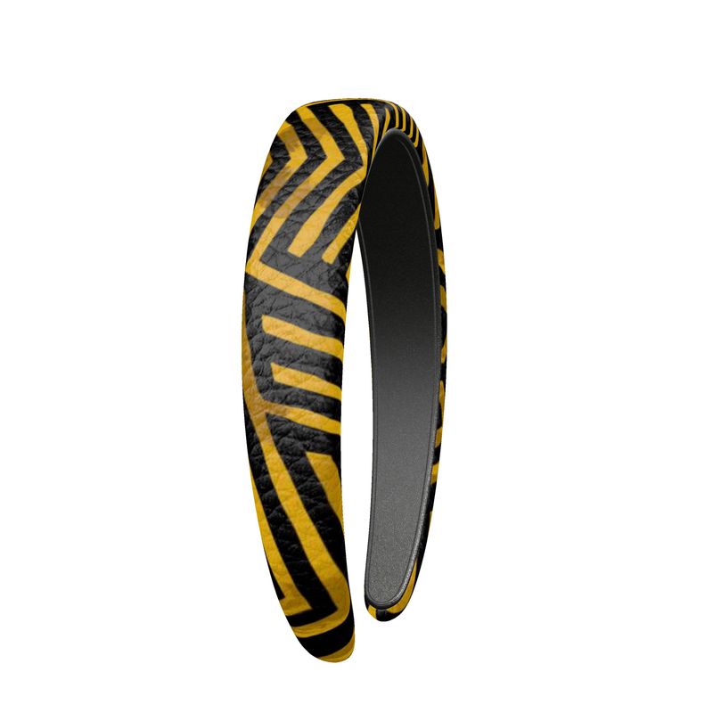 Obsidian Gold and Black Geometric Luxe Headband