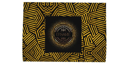 Obsidian Gold and Black Geometric Luxe Neck Pillow by Contrado