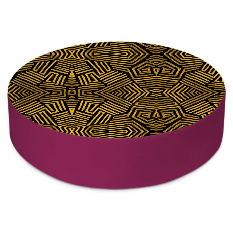 Create a refined and inviting space with the Obsidian Gold & Black Geo