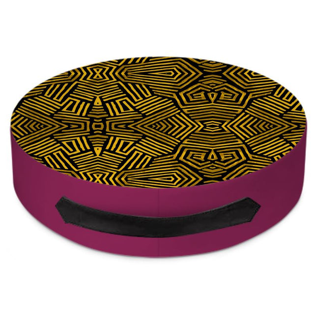 Create a refined and inviting space with the Obsidian Gold & Black Geo