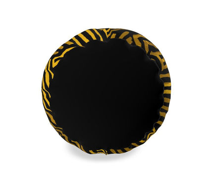 Obsidian Gold and Black Geometric Luxe Big Bolster Cushion