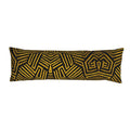 Obsidian Gold and Black Geometric Luxe Bolster Cushion