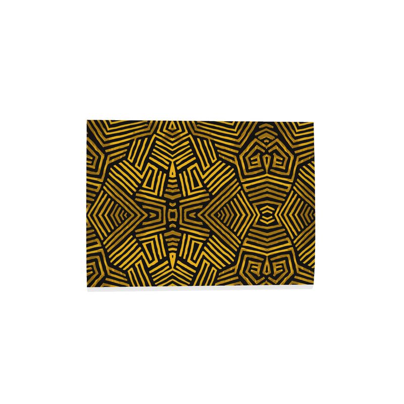 Obsidian Gold and Black Geometric Luxe Bolster Cushion