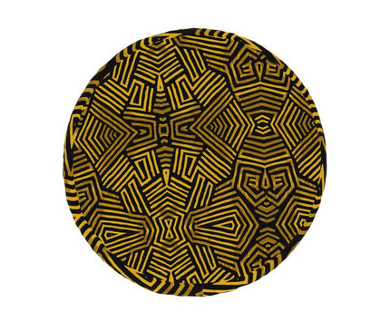 Obsidian Gold and Black Geometric Luxe Bean Bags