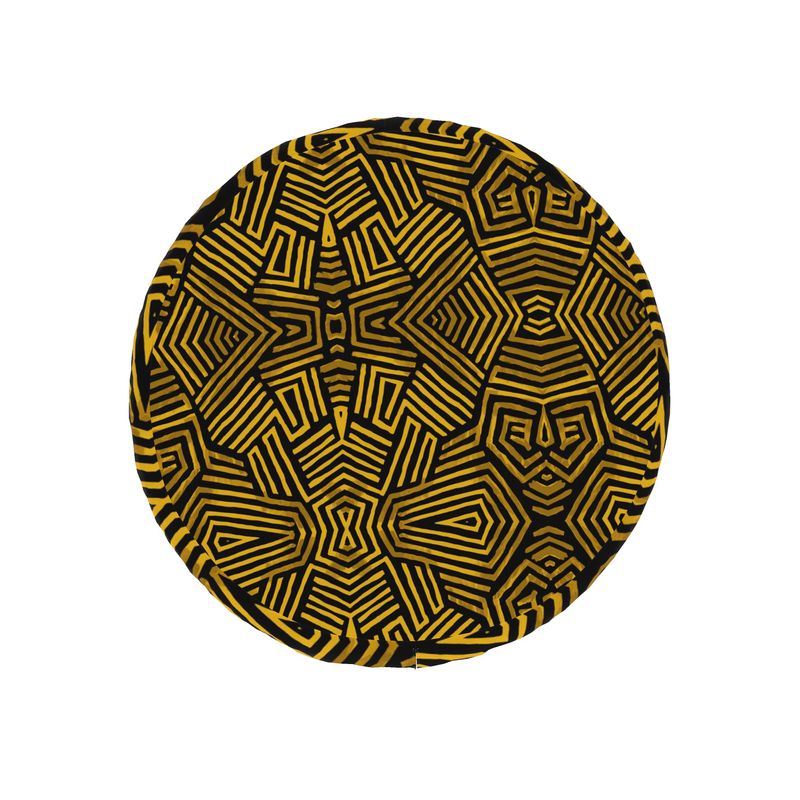 Obsidian Gold and Black Geometric Luxe Bean Bags