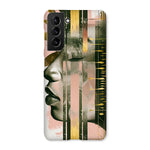 Echoes of Life: Afrocentric Meditation Peach and Gold Abstract Art Eclectic  Snap Phone Case