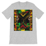 African Print Red Green Yellow Twin Energy  Unisex Short Sleeve T-Shirt - D'Sare