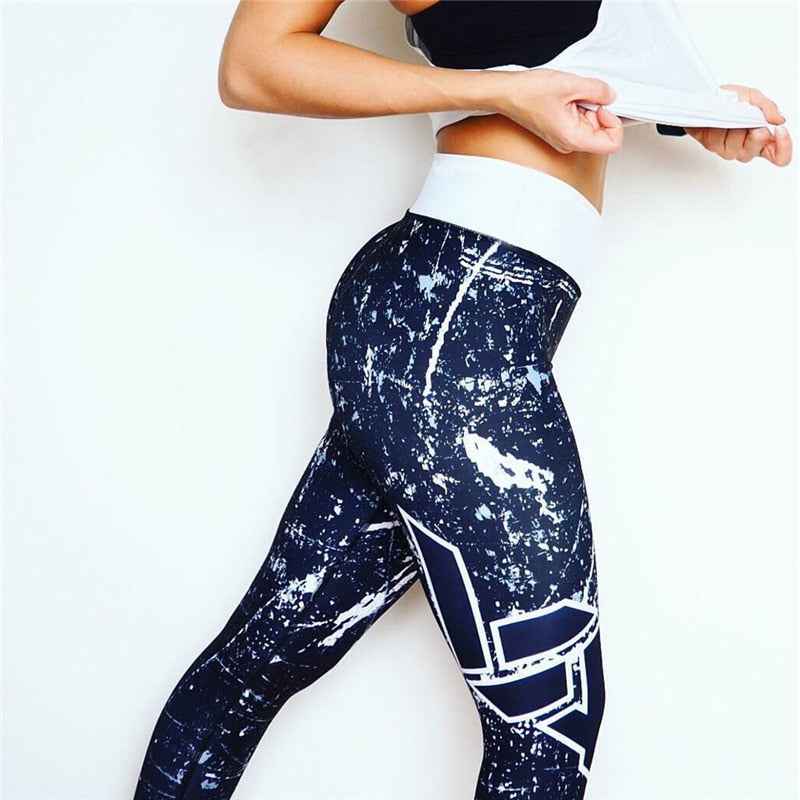 Sport Leggings Women Yoga Pants Workout Fitness Clothing Jogging Running Pants Gym Tights Stretch Print Sportswear Yoga Leggins by eprolo