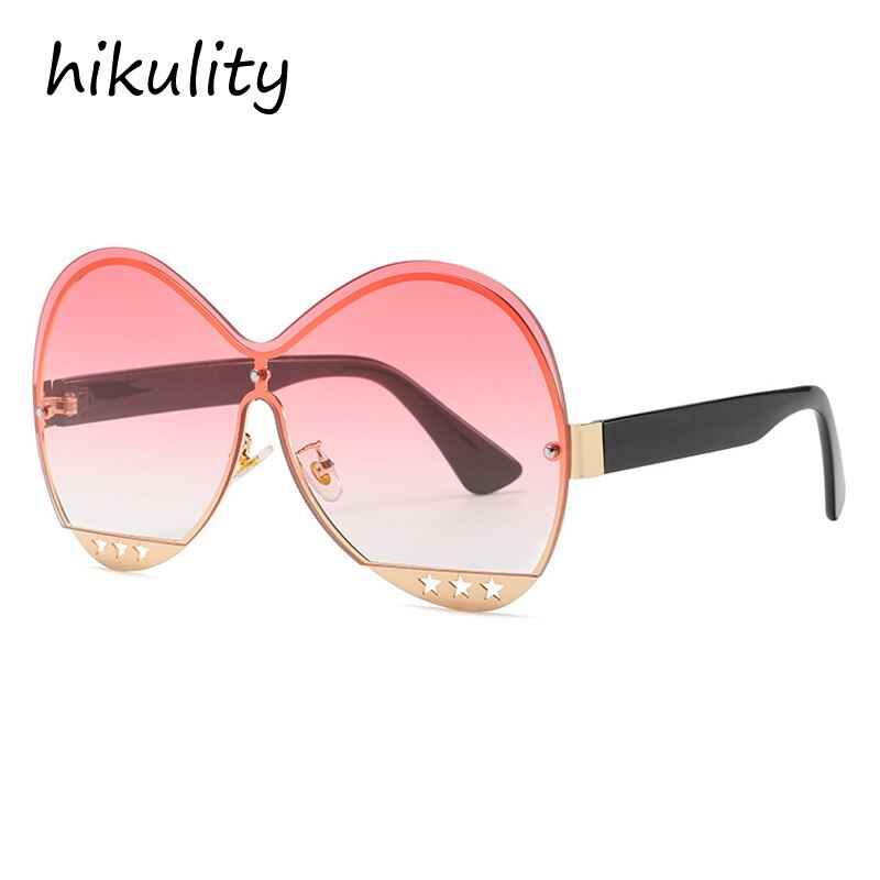 Gradual Color Runway Sunglasses Female Fashion Hollowed Out Five-Star Metal Trend Sunglasses by eprolo