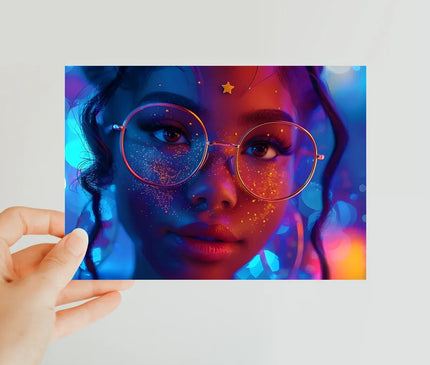 Black Girl Magic Stardust Cosmic Vibe| Black Woman Magic  Classic Postcard - D'Sare