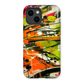 Neon Splatter Symphony: Urban Graffiti Art Tough Phone Case by Prodigi