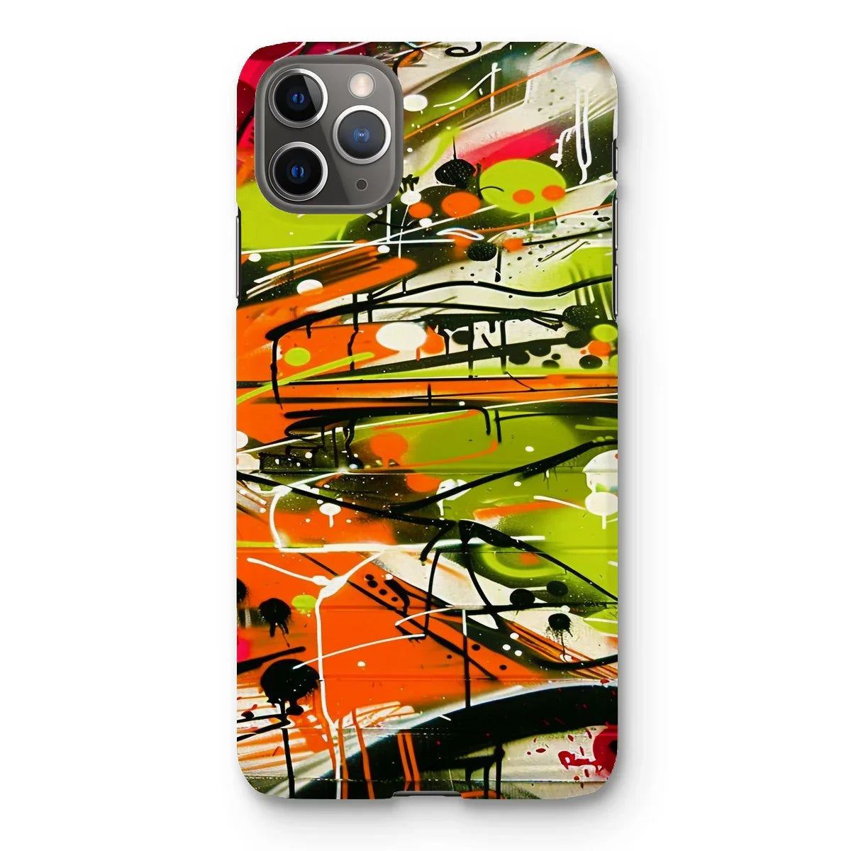Neon Splatter Symphony: Urban Graffiti Art Snap Phone Case - D'Sare