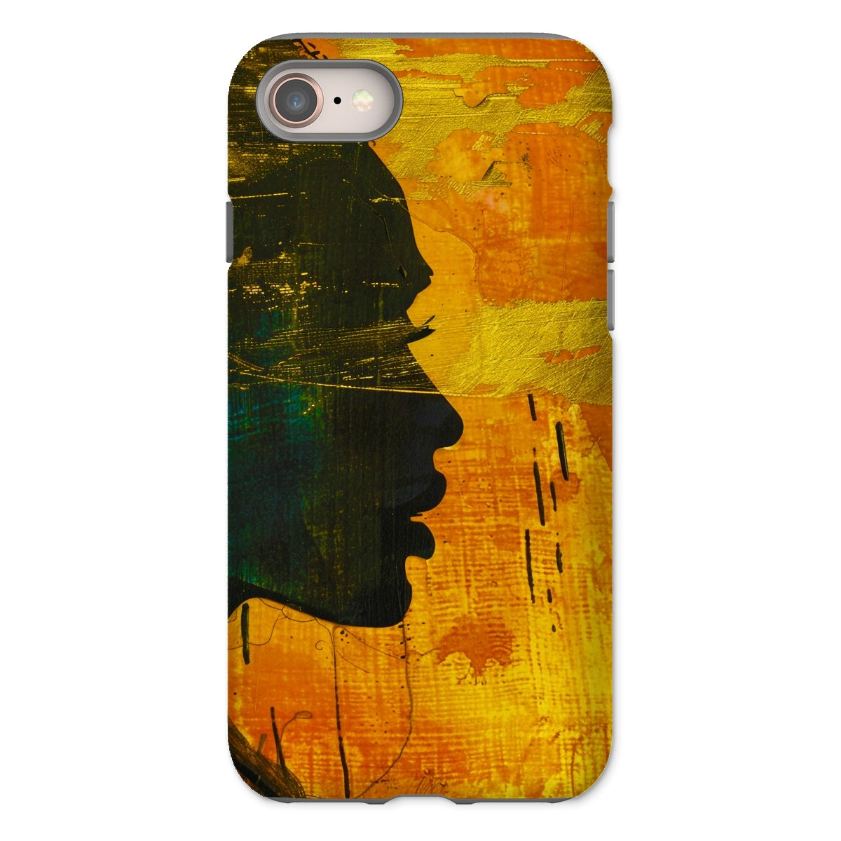 Golden Afrocentric Silhouette Tough Phone Case - D'Sare