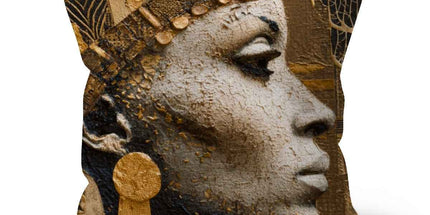 Afrocentric Golden Empress Cushion by Prodigi