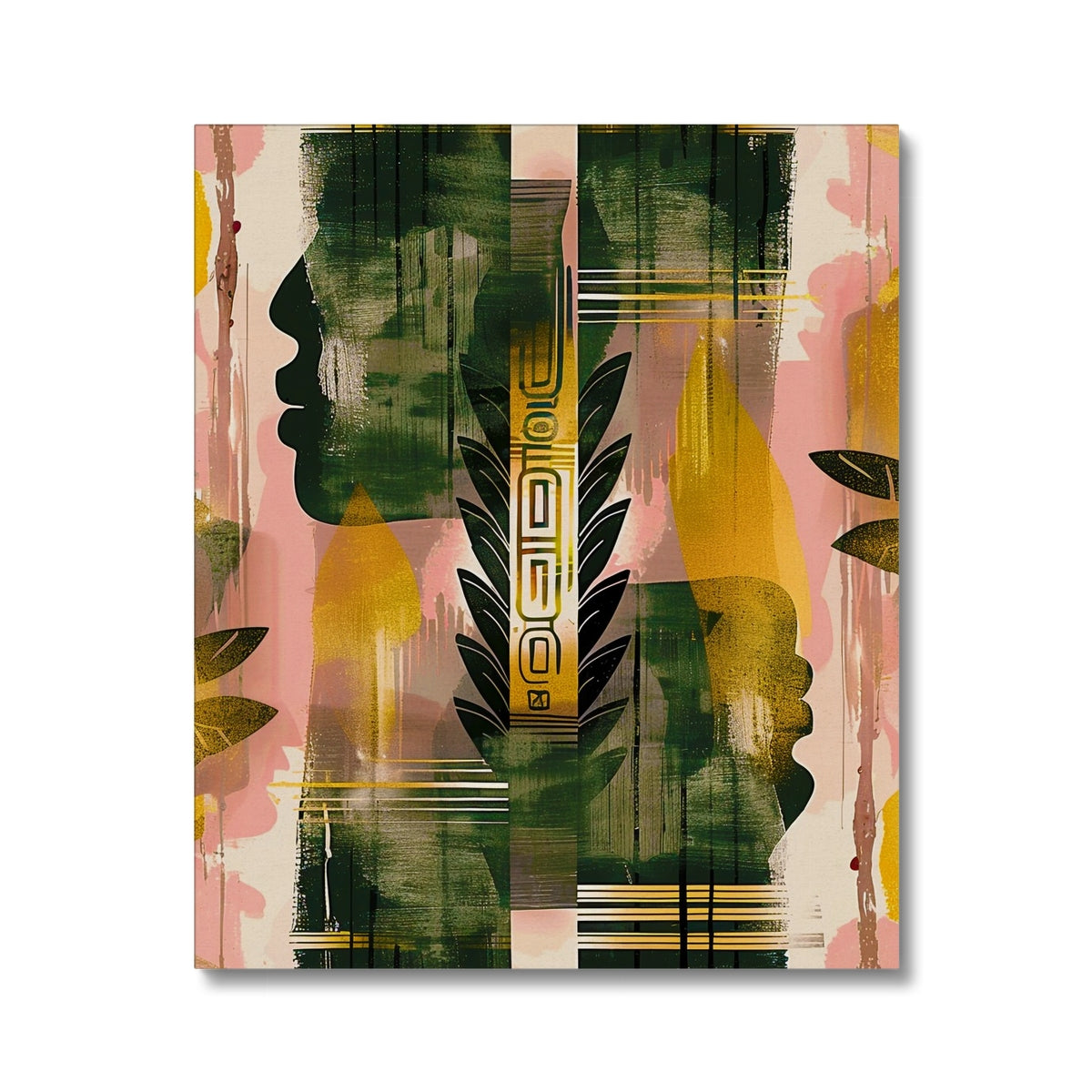Echos of Duality Golden Pink Reflection Canvas