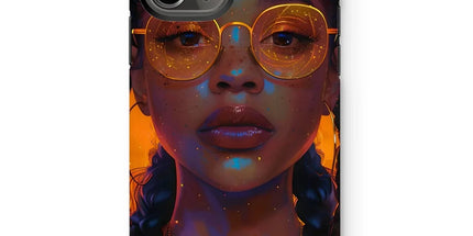 Solar Flare Radiant Soul Beautiful Black Girl Tough Phone Case by Prodigi