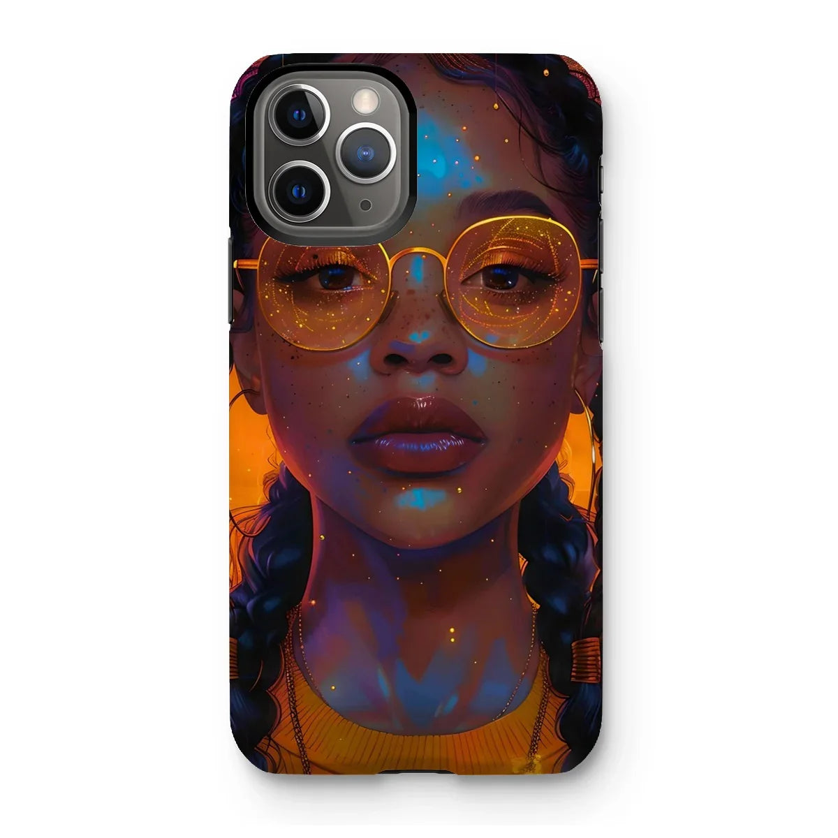 Solar Flare Radiant Soul  Beautiful Black Girl  Tough Phone Case - D'Sare