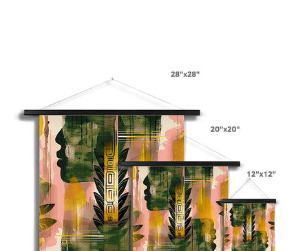 Echos of Duality Golden Pink Reflection Fine Art Print with Hanger