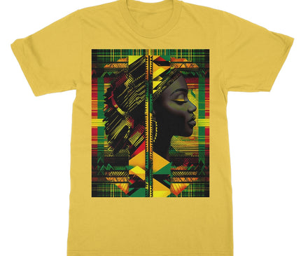 Abstract Red and Green Black Queen Fusion Softstyle T-Shirt