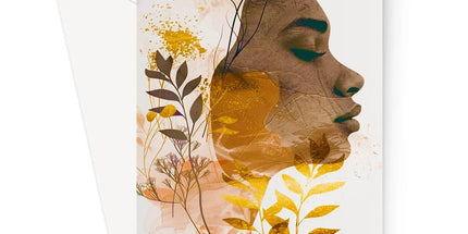 Golden Harmony Silhouette 06 Greeting Card by Prodigi