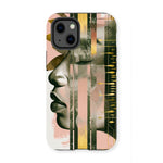 Echoes of Life: Afrocentric Meditation Peach and Gold Abstract Art Eclectic  Tough Phone Case