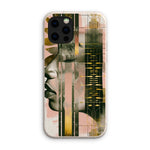 Echoes of Life: Afrocentric Meditation Peach and Gold Abstract Art Eclectic  Eco Phone Case