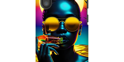 Tropical Sunset Dreams : Neon Vibes Tough Phone Case by Prodigi
