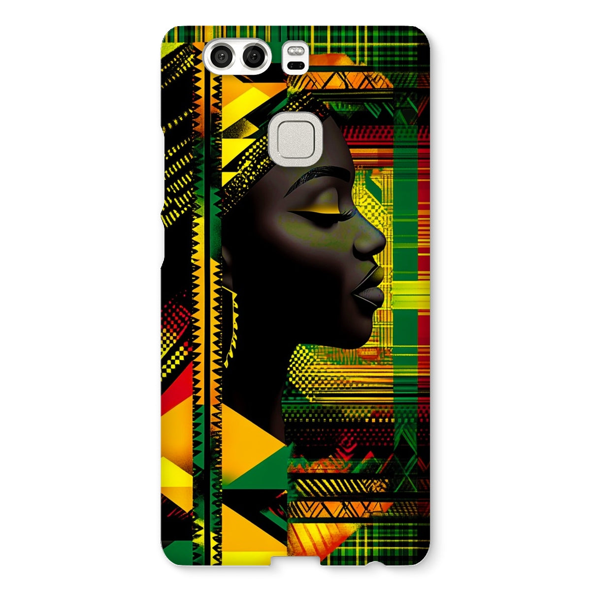 Abstract Red and Green Black Queen Fusion Snap Phone Case