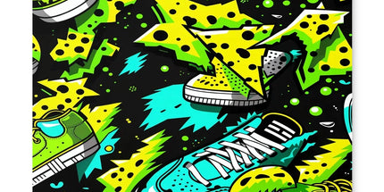 Electric Kicks Art: Urban Pop Art Explosion, Graffiti Placemat by Prodigi