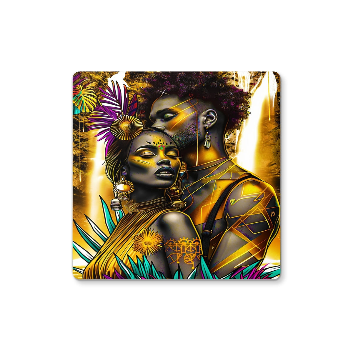 Golden Embrace Majestic Love Waterfall Coaster - D'Sare