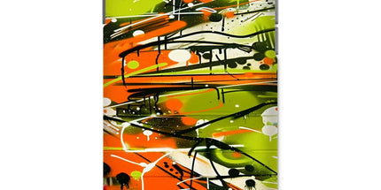 Neon Splatter Symphony: Urban Graffiti Art Tough Phone Case by Prodigi