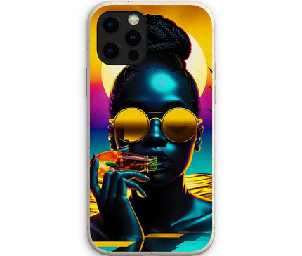 Tropical Sunset Dreams : Neon Vibes  Eco Phone Case - D'Sare