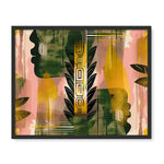 Echos of Duality Golden Pink Reflection Framed Photo Tile