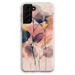 Peachy Blue Golden Flora Escape  Eco Phone Case - D'Sare