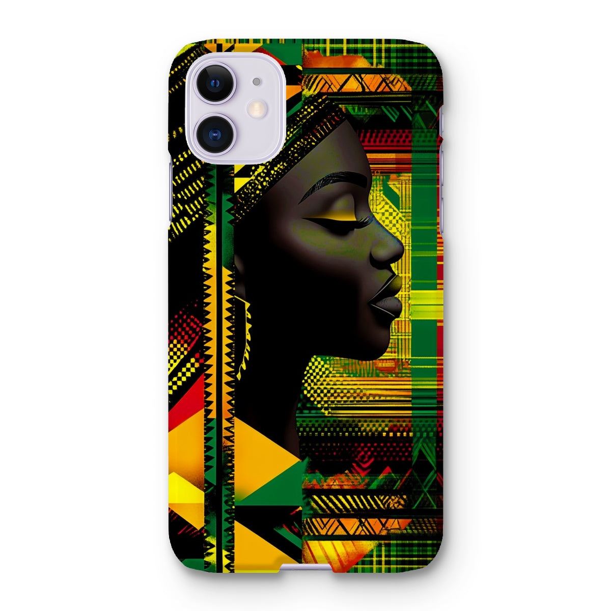 Abstract Red and Green Black Queen Fusion Snap Phone Case