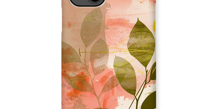 Peach Golden Leafy Escape Snap Phone Case by Prodigi