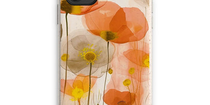 Poppy Echoes Golden Peach Eco Phone Case by Prodigi